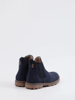 Ralph Harrison – Chelsea Boots aus Nubukleder blau