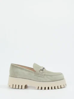 Ralph Harrison – Chunky Loafer aus Veloursleder Salbeigrün