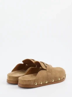 Ralph Harrison – Clogs aus Veloursleder in Karamellbraun