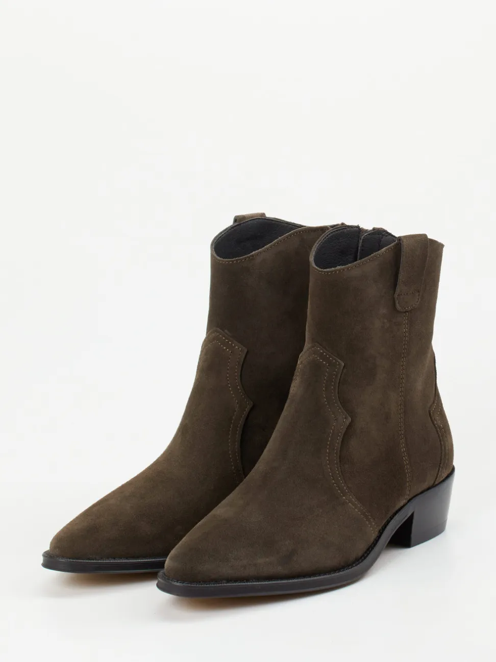 Ralph Harrison – Cowboyboots aus Veloursleder dunkelbraun