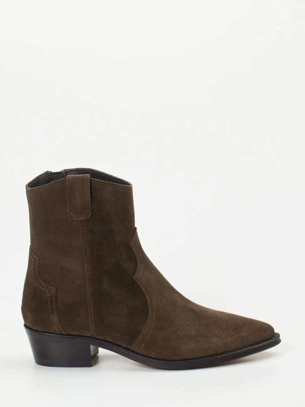 Ralph Harrison – Cowboyboots aus Veloursleder dunkelbraun