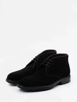 Ralph Harrison – Desert Boots aus Veloursleder schwarz