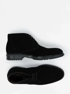 Ralph Harrison – Desert Boots aus Veloursleder schwarz