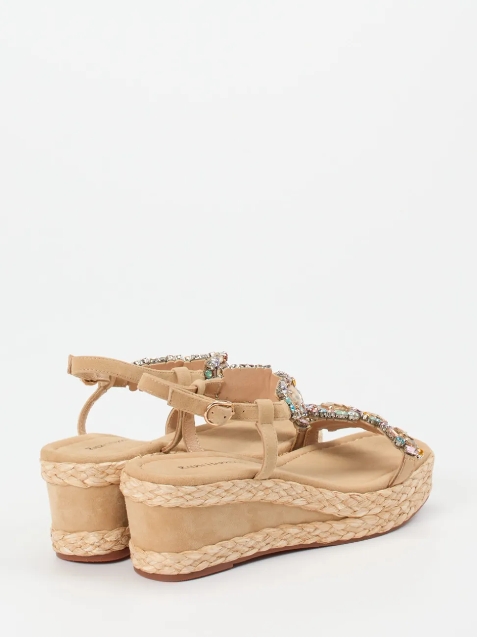 Ralph Harrison – Keilsandalette aus Veloursleder beige