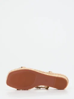 Ralph Harrison – Keilsandalette aus Veloursleder beige