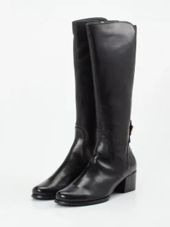 Ralph Harrison – Kniehohe Stiefel aus Lammleder Schwarz