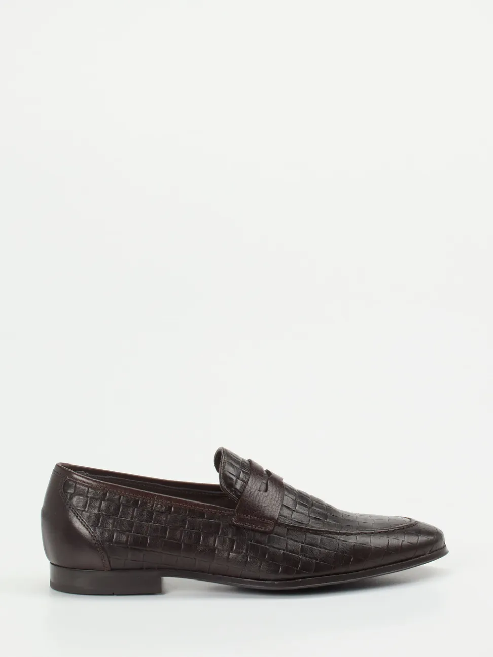 Ralph Harrison – Loafer aus geprägtem Leder Dunkelbraun