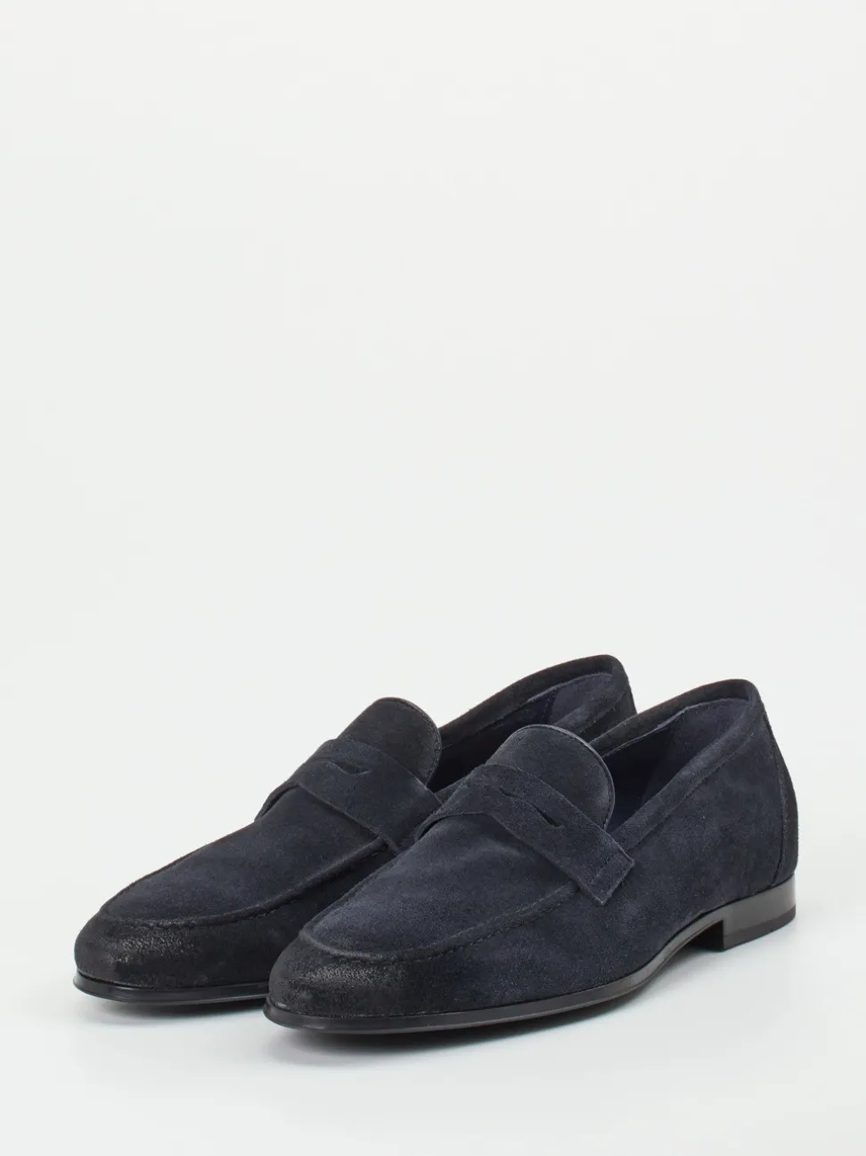 Ralph Harrison – Loafer aus Veloursleder Dunkelblau