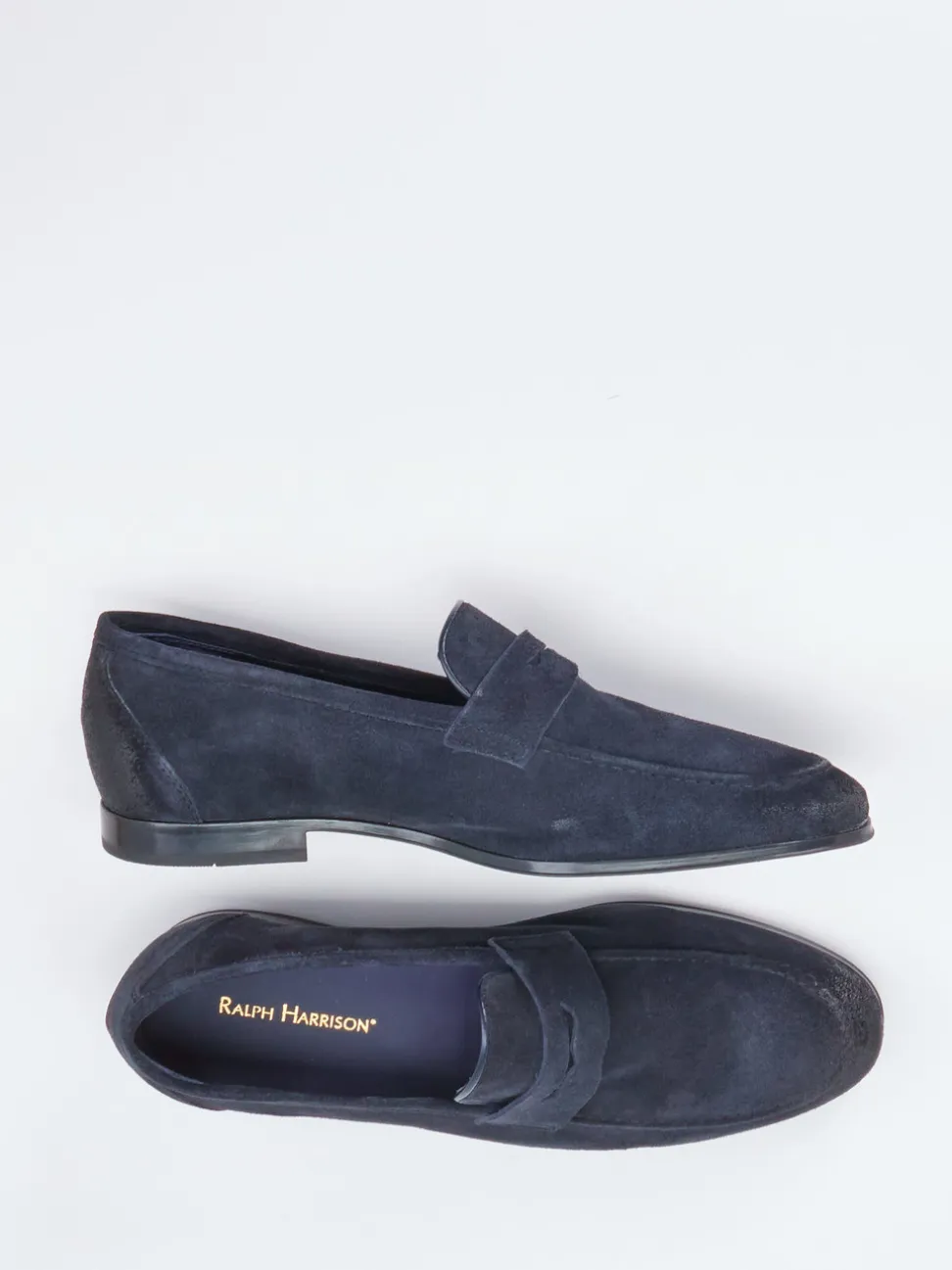 Ralph Harrison – Loafer aus Veloursleder Dunkelblau