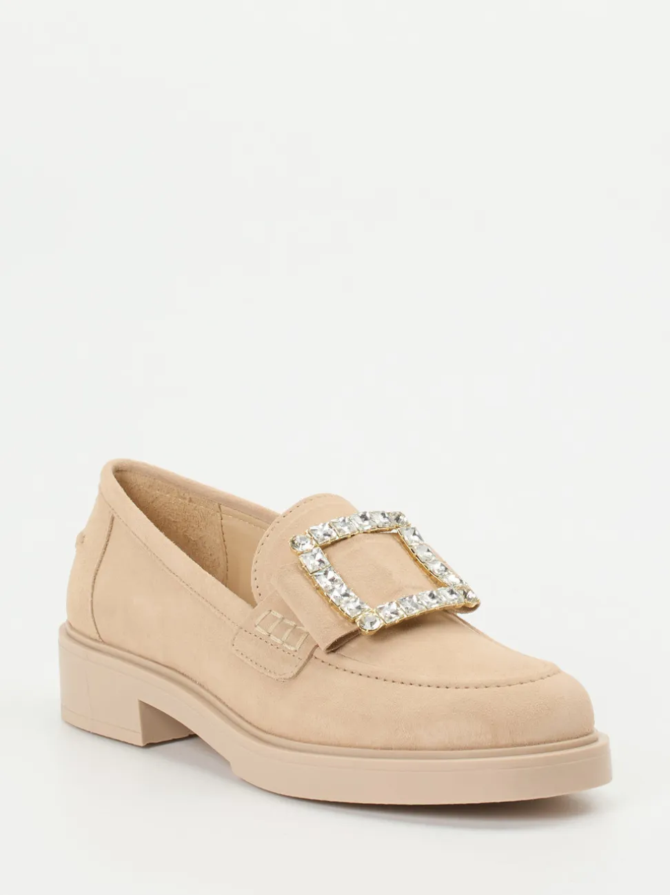Ralph Harrison – Loafer aus Veloursleder Beige
