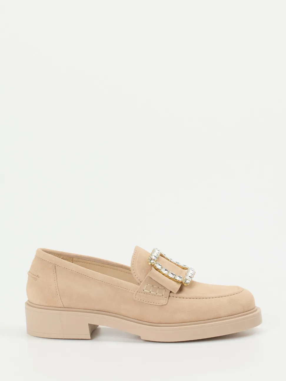 Ralph Harrison – Loafer aus Veloursleder Beige