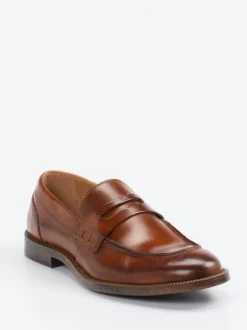 Ralph Harrison – Loafer aus Glattleder cognacbraun