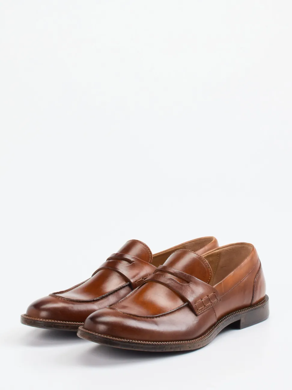 Ralph Harrison – Loafer aus Glattleder cognacbraun