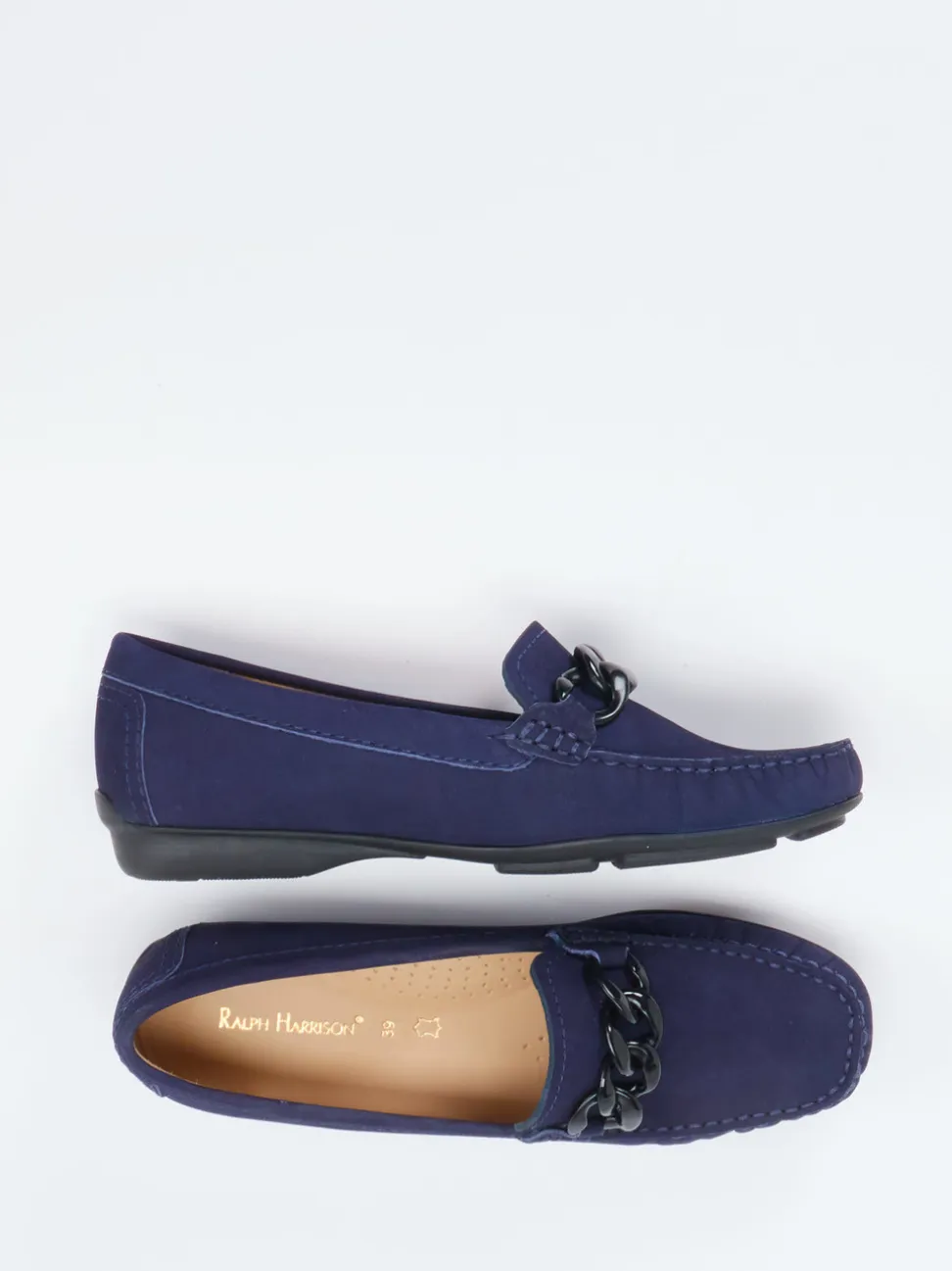 Ralph Harrison – Loafer aus Nubukleder in Tintenblau