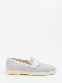 Ralph Harrison – Loafer aus Veloursleder Hellgrau