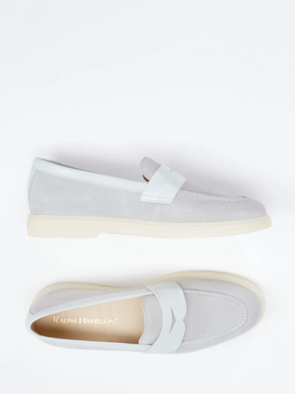 Ralph Harrison – Loafer aus Veloursleder Hellgrau