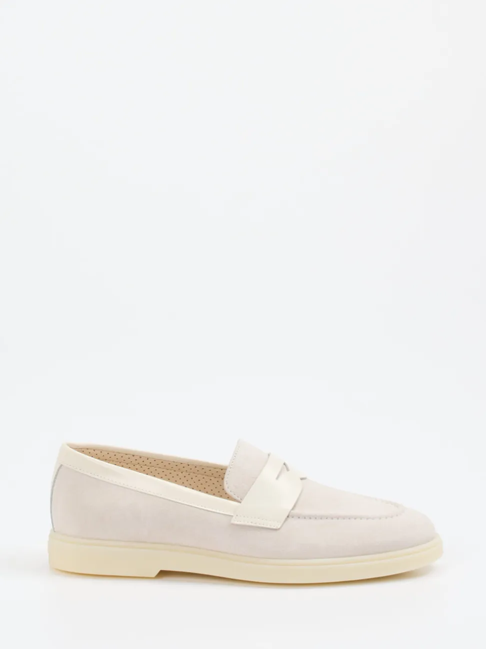 Ralph Harrison – Loafer aus Veloursleder beige