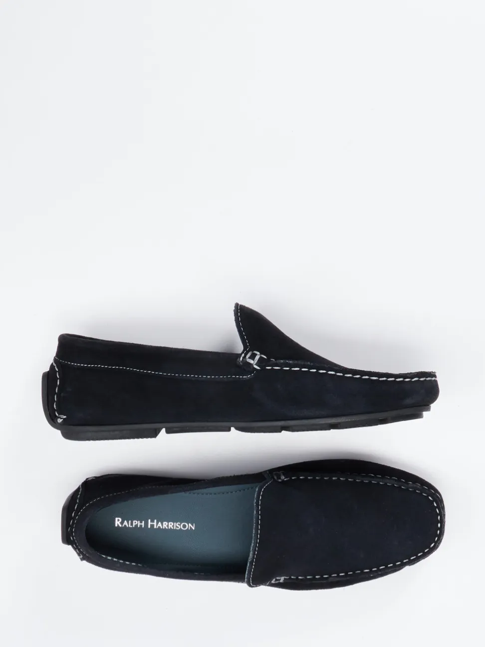 Ralph Harrison – Mokassin aus Veloursleder Blau