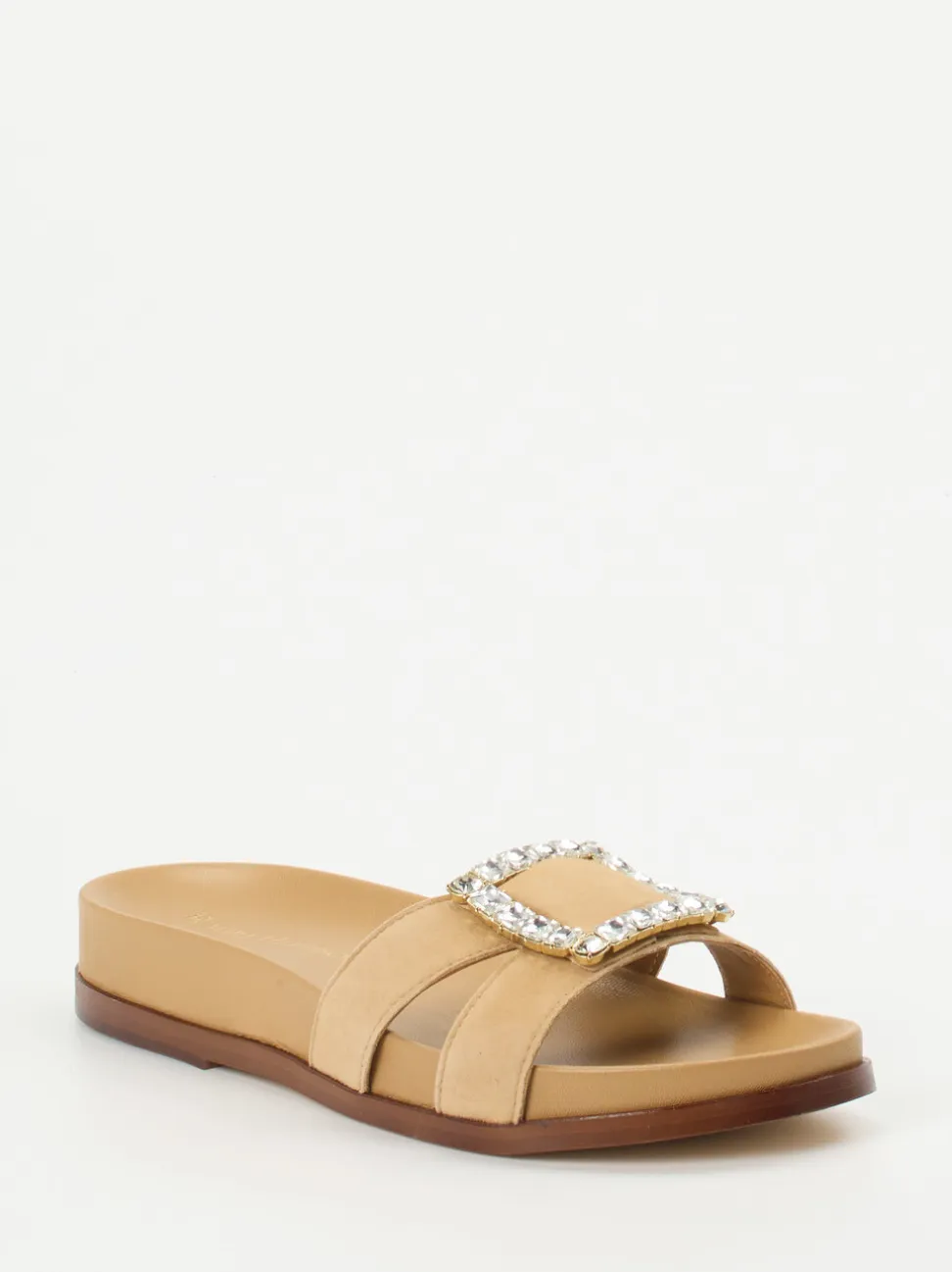 Ralph Harrison – Pantolette aus Veloursleder beige
