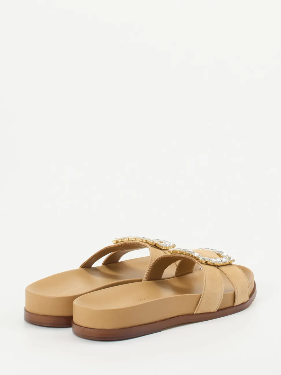 Ralph Harrison – Pantolette aus Veloursleder beige