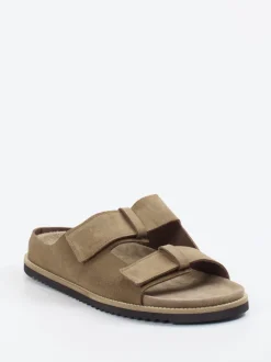 Ralph Harrison – Pantolette aus Veloursleder Sandbeige