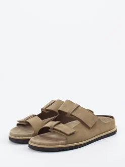 Ralph Harrison – Pantolette aus Veloursleder Sandbeige