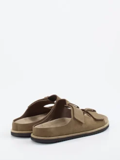 Ralph Harrison – Pantolette aus Veloursleder Sandbeige