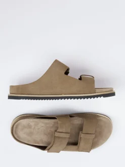 Ralph Harrison – Pantolette aus Veloursleder Sandbeige