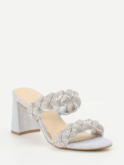 Ralph Harrison – Pantolette aus Textil in Silber