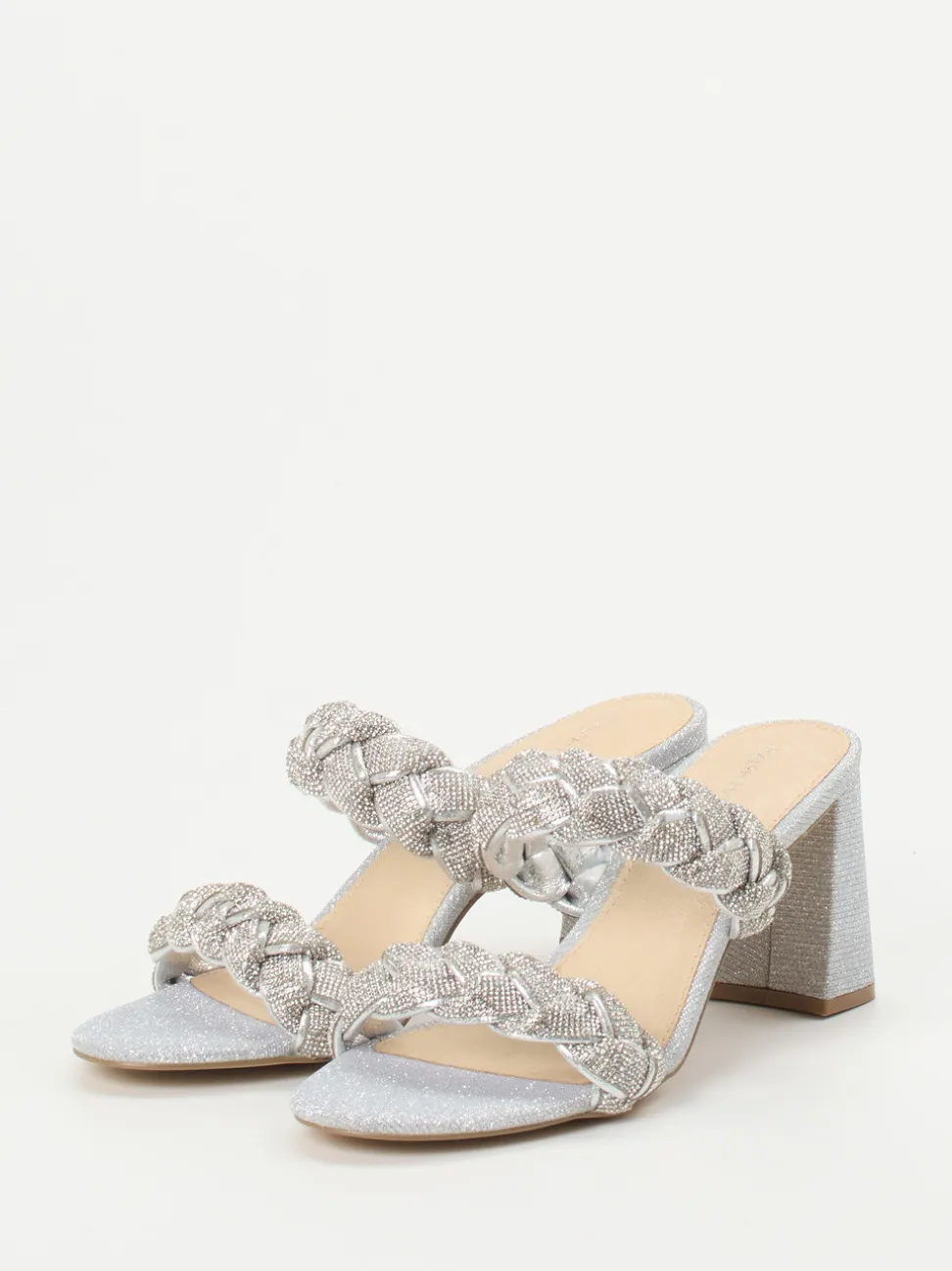 Ralph Harrison – Pantolette aus Textil in Silber