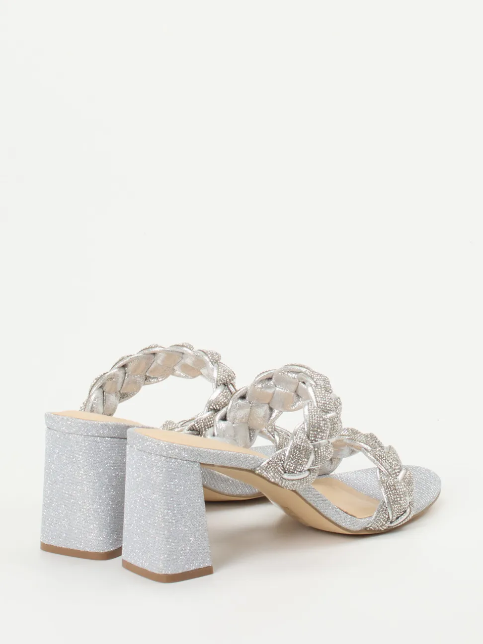 Ralph Harrison – Pantolette aus Textil in Silber