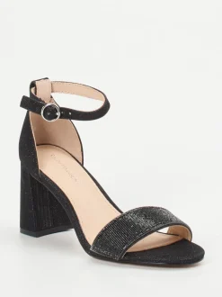 Ralph Harrison – Sandale aus Metallicleder Schwarz