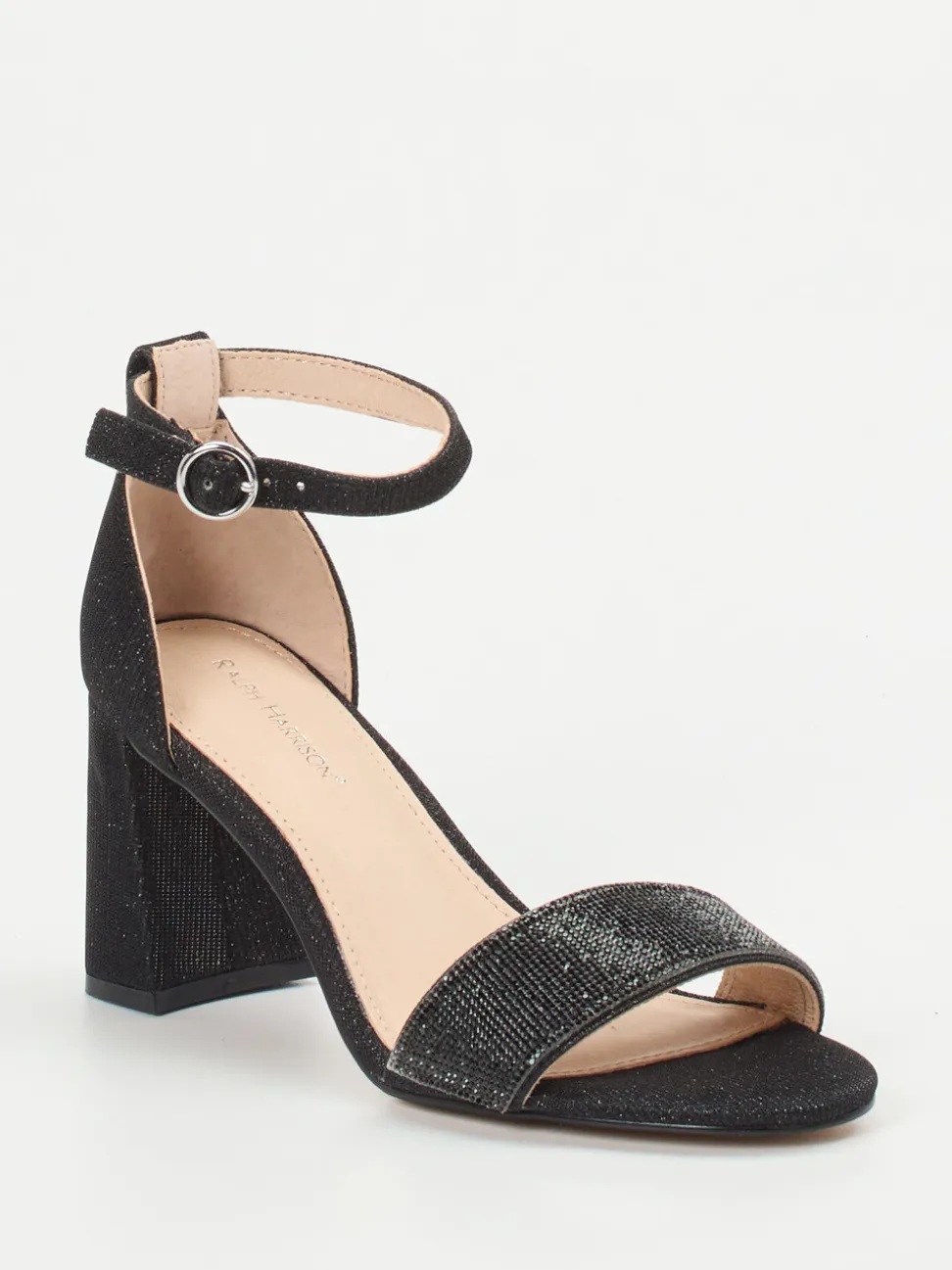 Ralph Harrison – Sandale aus Metallicleder Schwarz