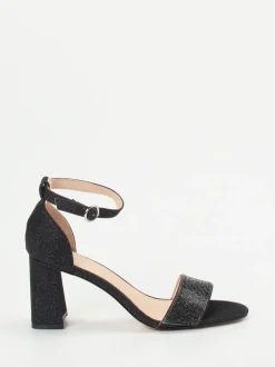 Ralph Harrison – Sandale aus Metallicleder Schwarz