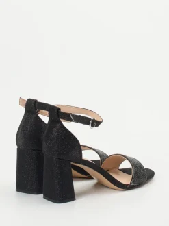 Ralph Harrison – Sandale aus Metallicleder Schwarz