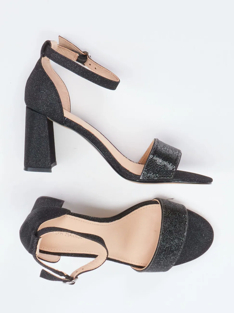 Ralph Harrison – Sandale aus Metallicleder Schwarz