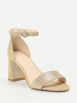 Ralph Harrison – Sandaletten aus Metallicleder goldfarben