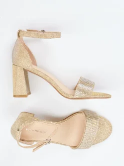 Ralph Harrison – Sandaletten aus Metallicleder goldfarben