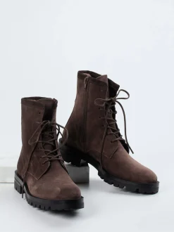 Ralph Harrison – Schnürboots aus Veloursleder braun