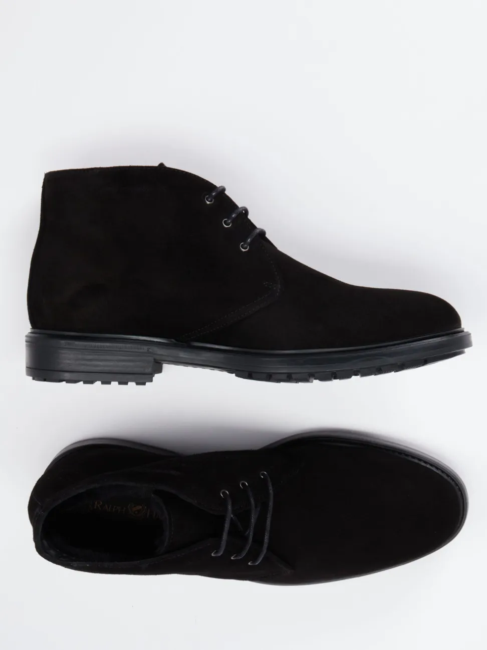 Ralph Harrison – Schnürboots aus Veloursleder schwarz