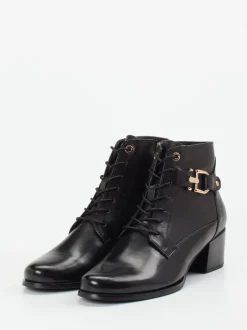 Ralph Harrison – Schnürstiefelette aus Lammleder schwarz