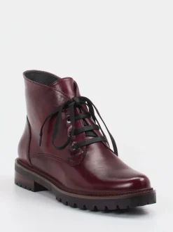 Ralph Harrison – Schnürstiefeletten aus Lammleder Bordeaux