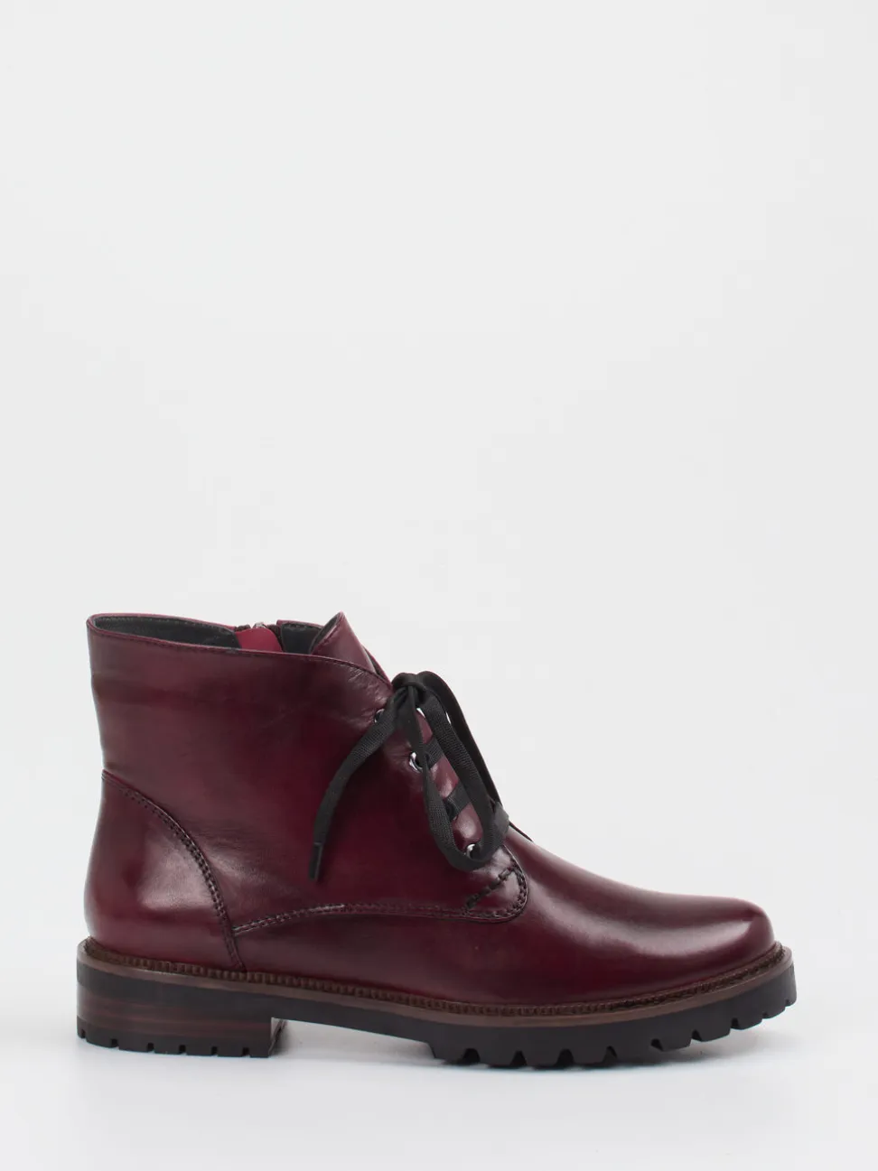 Ralph Harrison – Schnürstiefeletten aus Lammleder Bordeaux