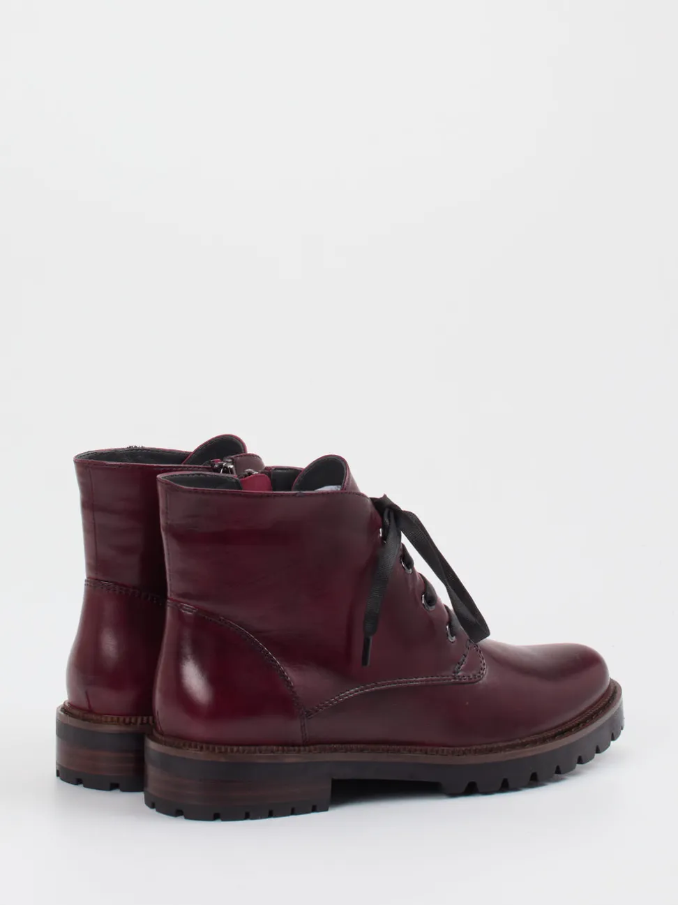 Ralph Harrison – Schnürstiefeletten aus Lammleder Bordeaux