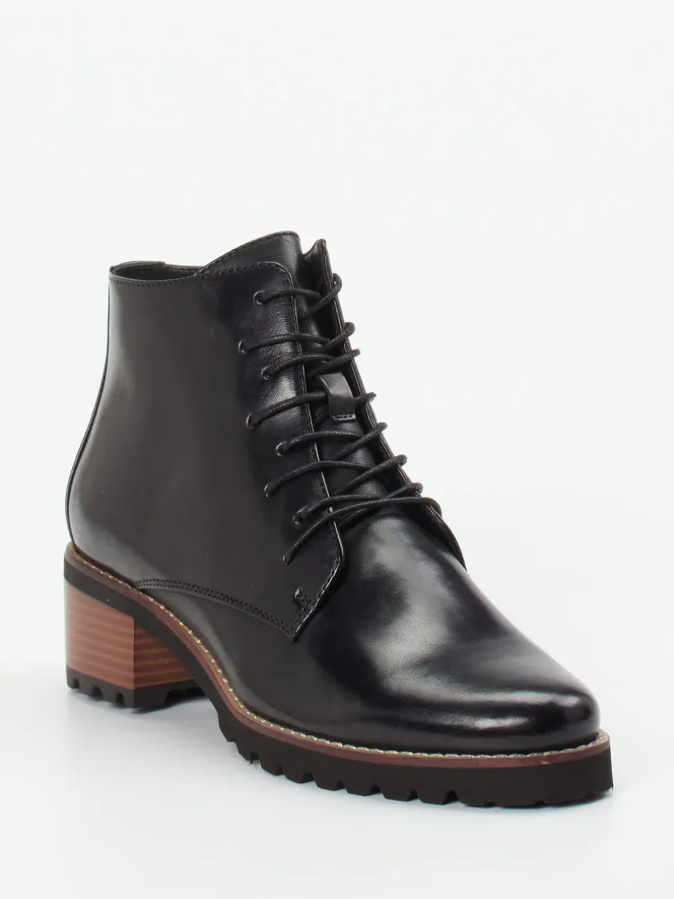 Ralph Harrison – Schnürstiefelette aus Lammleder Schwarz