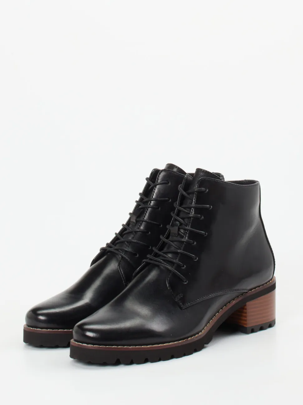 Ralph Harrison – Schnürstiefelette aus Lammleder Schwarz