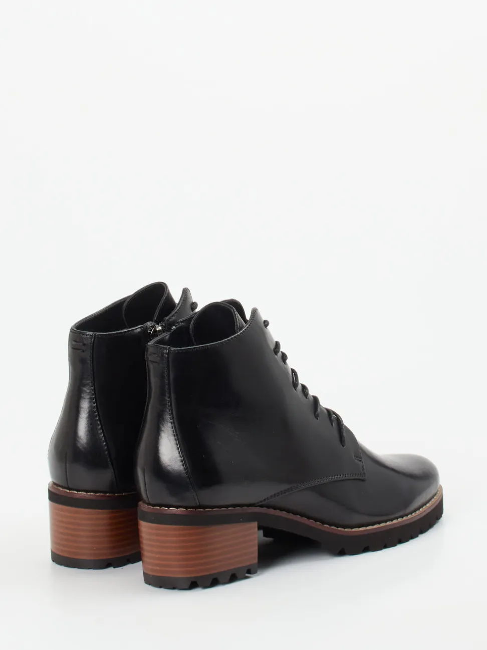 Ralph Harrison – Schnürstiefelette aus Lammleder Schwarz