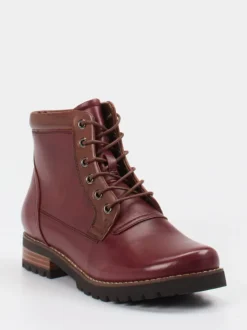 Ralph Harrison – Schnürstiefelette aus Lammleder bordeaux
