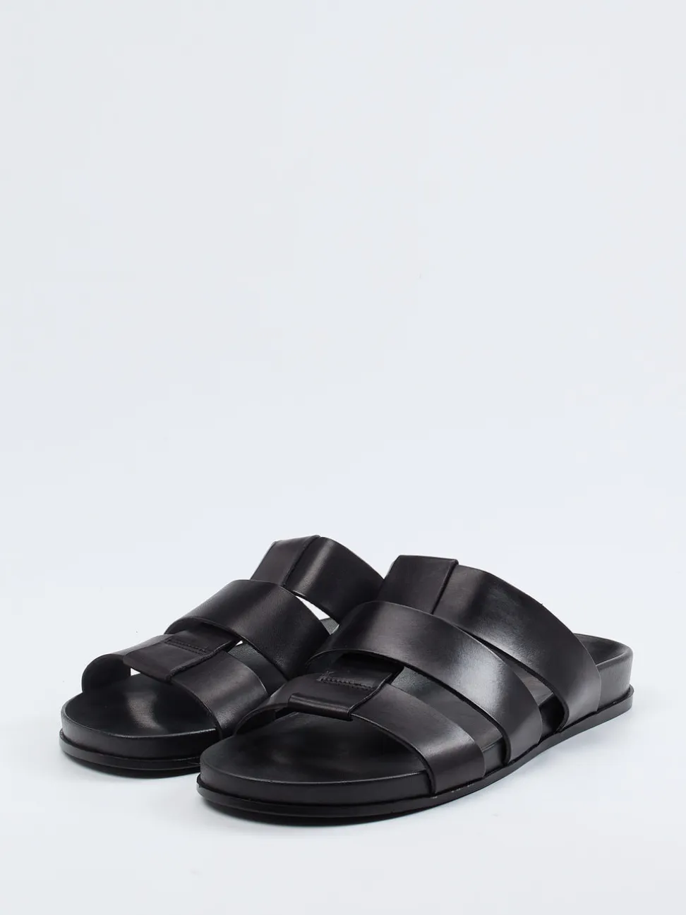 Ralph Harrison – Slides aus Kalbleder schwarz