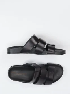 Ralph Harrison – Slides aus Kalbleder schwarz